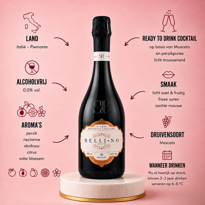 SeiBelissimi - Belli•no Alcoholvrije Perzik Cocktail 0.0%