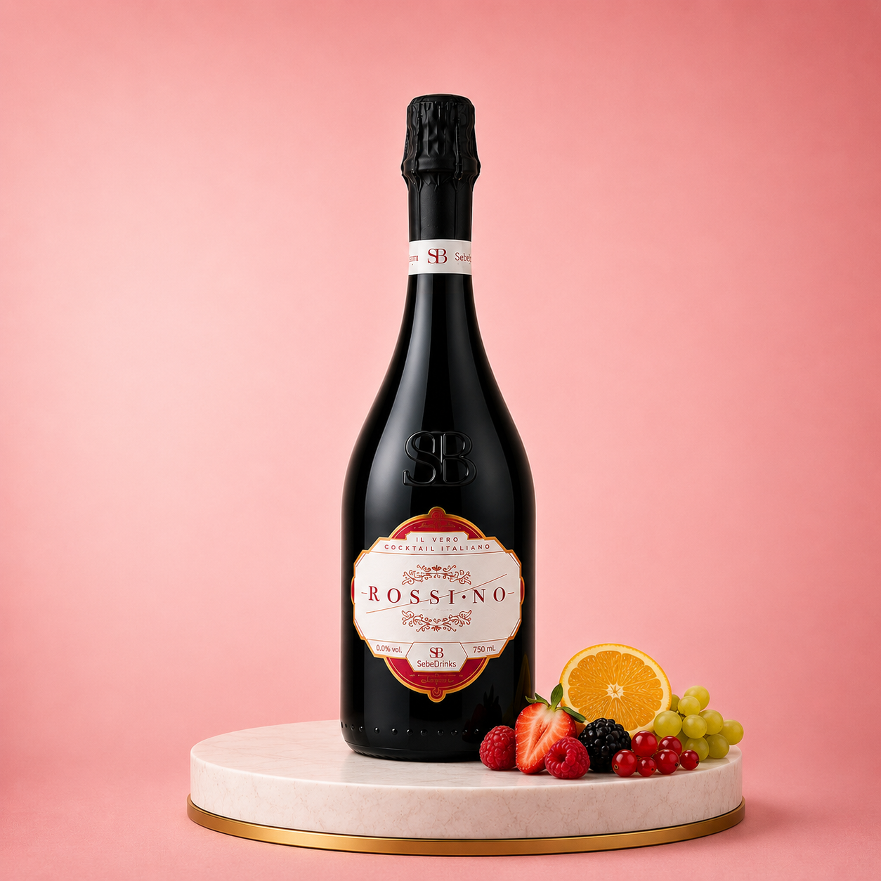 SeiBelissimi - Rossi•no 0.0 - Alcoholvrije Aardbeien Cocktail