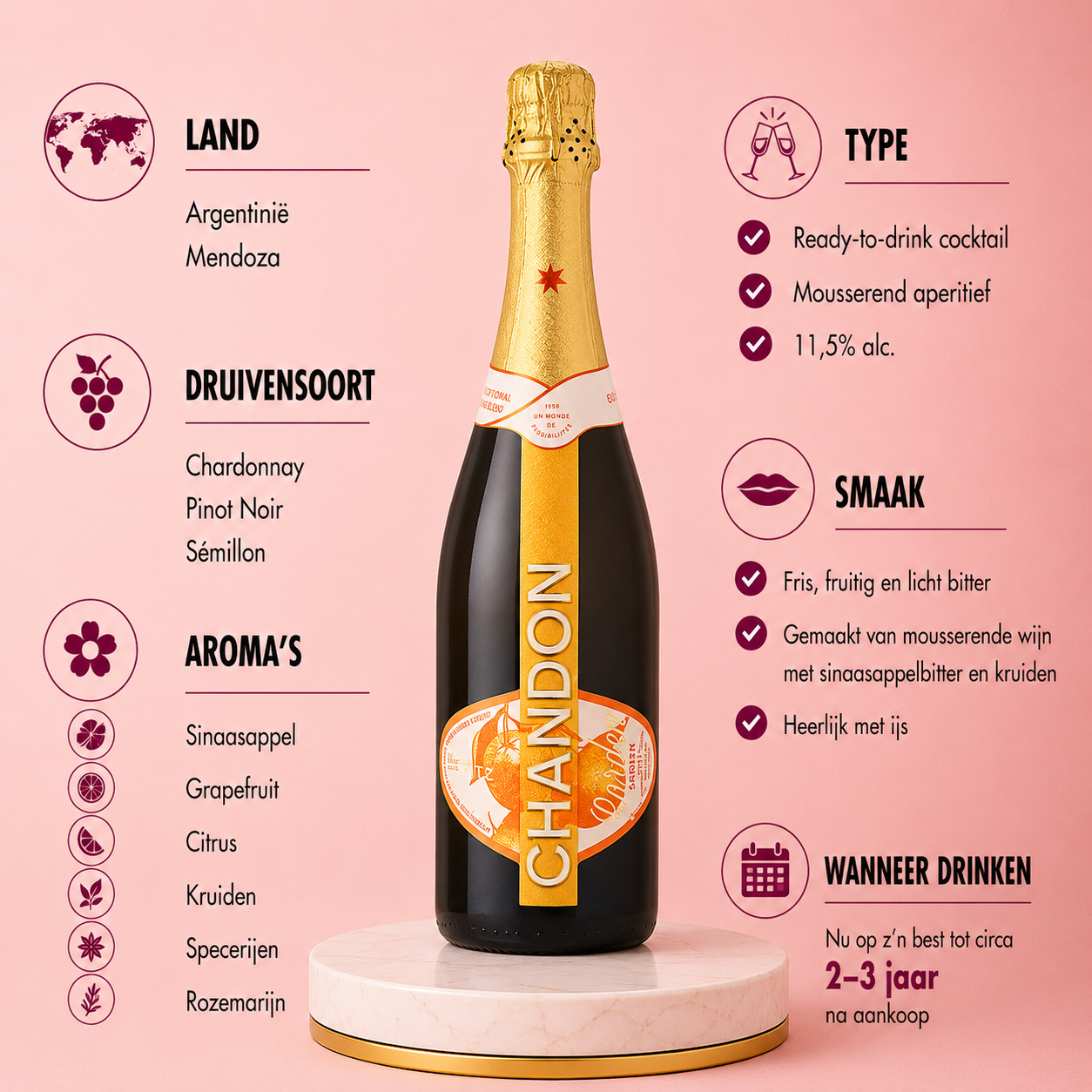 Chandon - Garden Spritz (+ gratis gedroogde sinaasappelschijfjes)