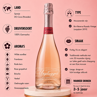 Giró Ribot – Unplugged Brut Reserva Rosé Vintage 2019