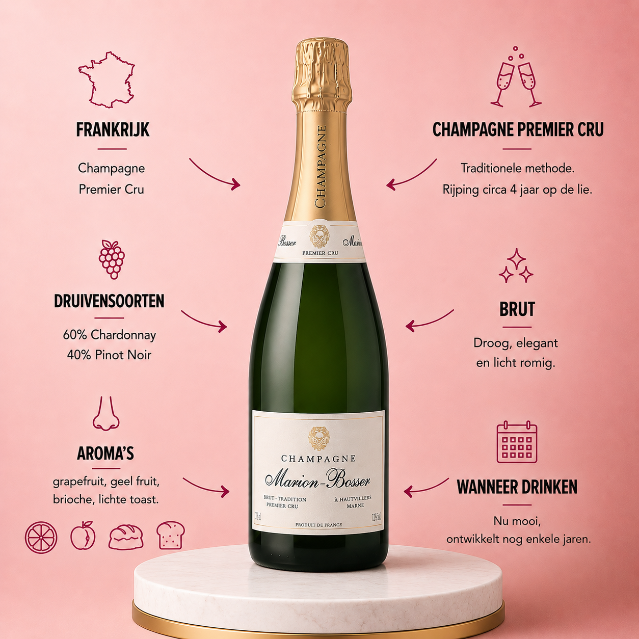 Marion Bosser - Champagne Brut Tradition Premier Cru
