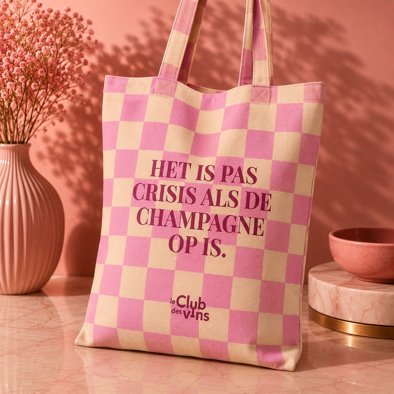 Katoenen Champagne Tas – Le Club Des Vins